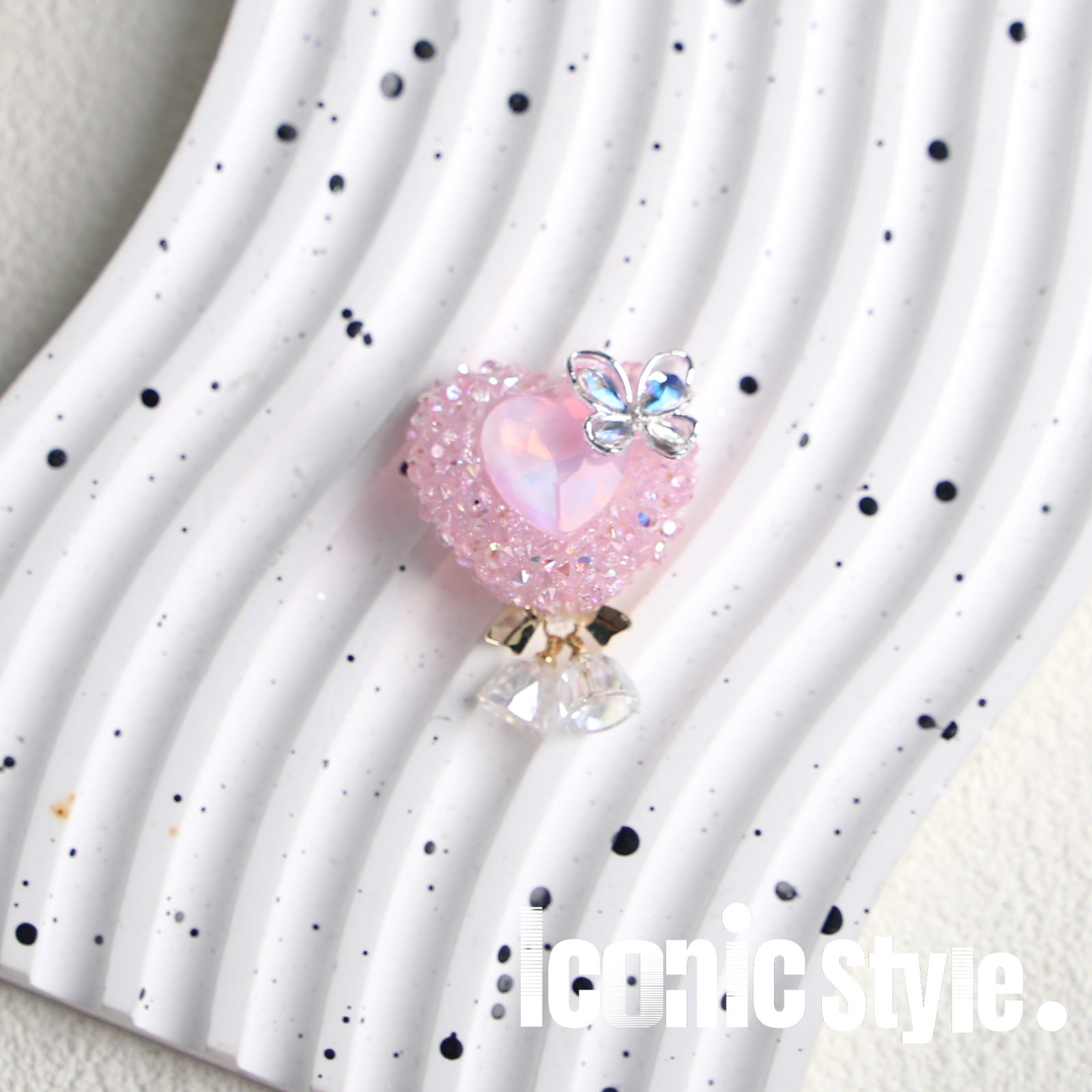 Wholesale 5PCS Angel Wing Butterfly Crystal Bell Love Diamond DIY Jewelry Accessories Loose Beads